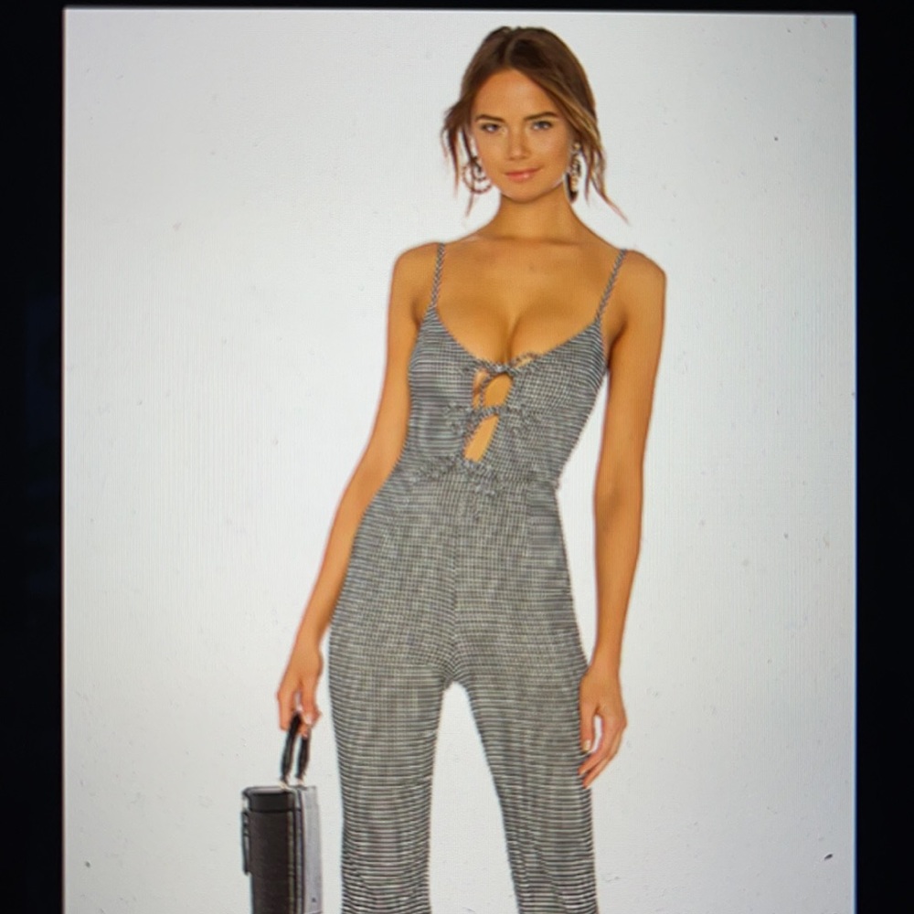 Lovers + Friends Nell Black and White Jumpsuit